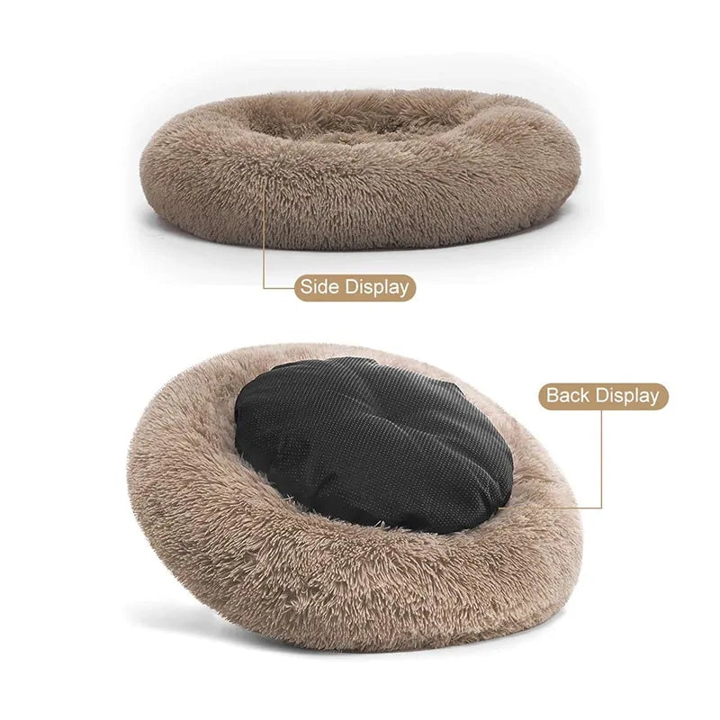 Cozy Round Pet Lounger Bed for Large Dogs and Cats