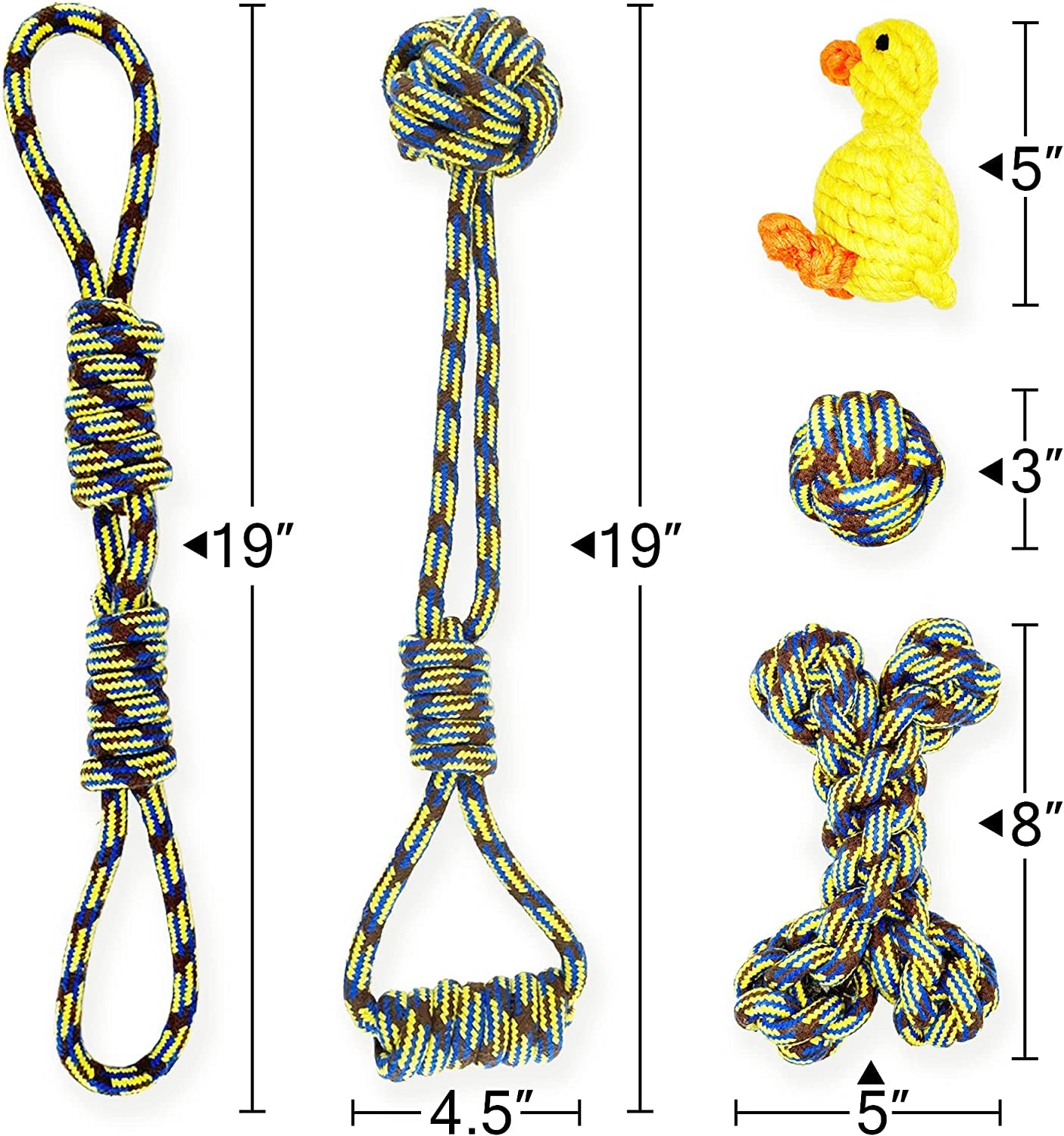 Dog Toys for Large Dogs 5 Pack 2022 New Tough & Durable Indoor Outdoor Dog Rope Toys for Aggressive Chewers, Heavy Duty Teething Chew Toys for Medium Breed Interactive Dog Toys