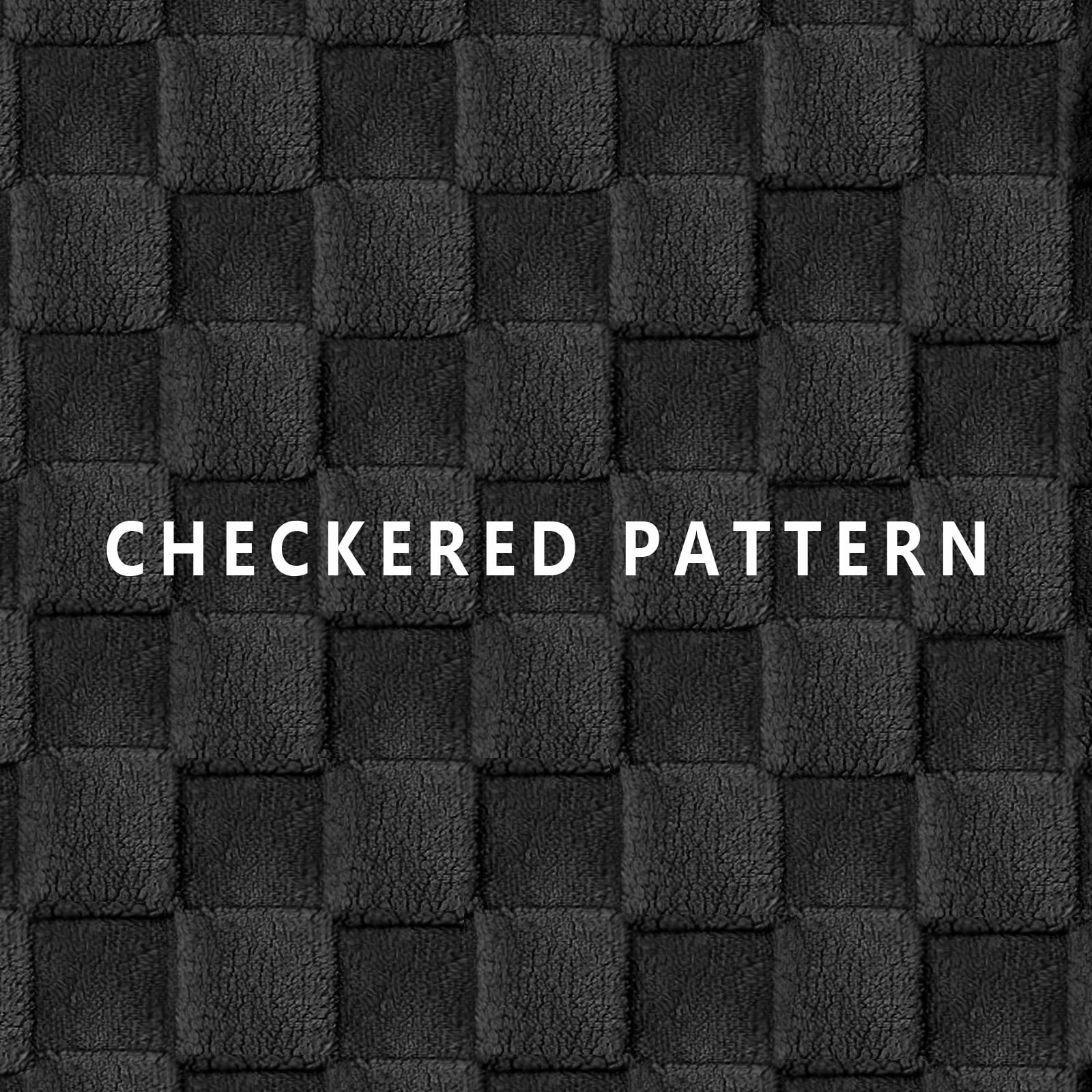 Checkered Orthopedic Dog Bed for Small Dogs 20''X15'', Waterproof Removable Washable Cover, Egg Crate Foam Pet Bed Mat, Black