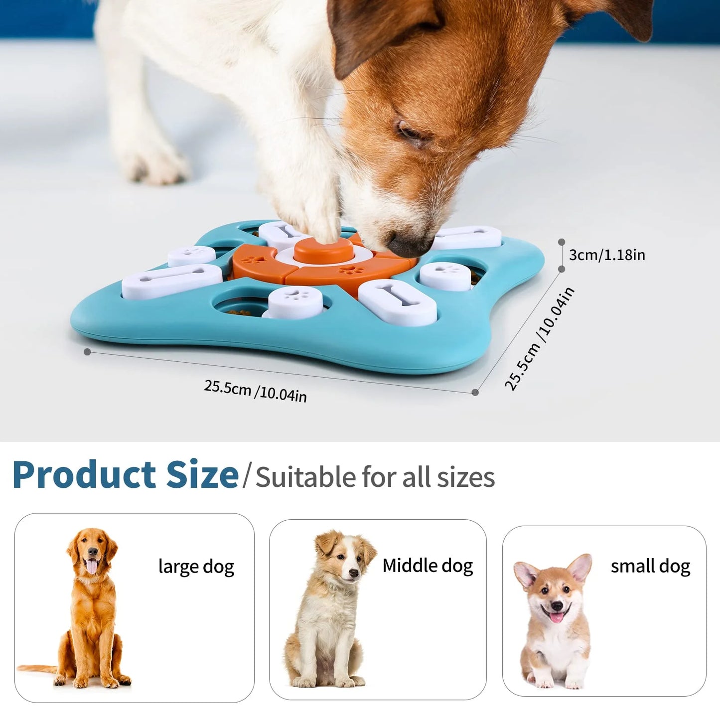 Dog Puzzle Toys, Treat Dispensing Dog Enrichment Toys for IQ Training and Brain Stimulation, Interactive Mentally Stimulating Toys as Gifts for Puppies, Cats, Dogs