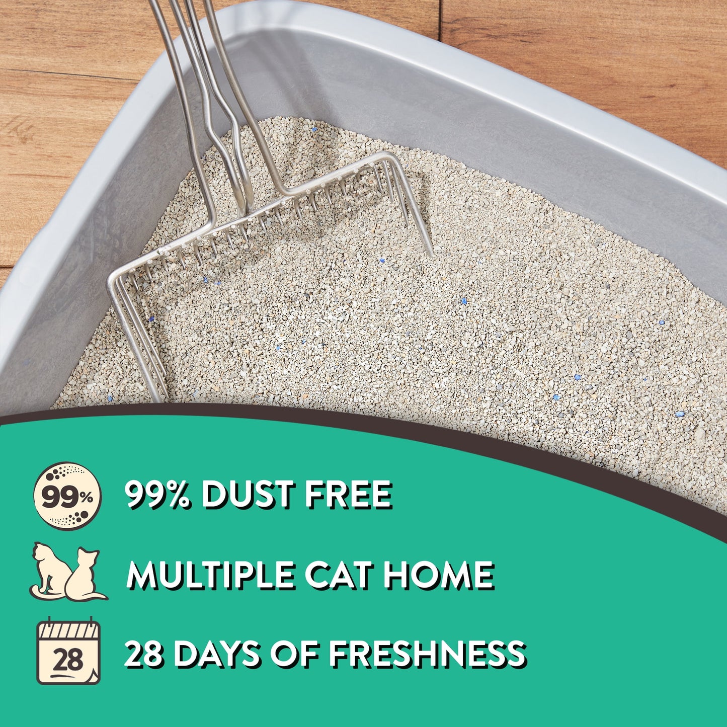 (2 Pack)  Scoopable Tight Clumping Cat Litter, Fresh Scent, 20 Lb