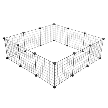 Pet Playpen,Multipurpose DIY Black, Small Animal Cage Indoor Portable Metal Wire Yard Fence for Small Animals, Guinea Pigs, Rabbits Kennel Crate Fence Tent.