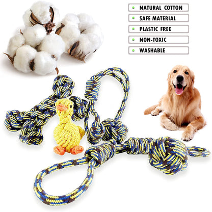 Dog Toys for Large Dogs 5 Pack 2022 New Tough & Durable Indoor Outdoor Dog Rope Toys for Aggressive Chewers, Heavy Duty Teething Chew Toys for Medium Breed Interactive Dog Toys