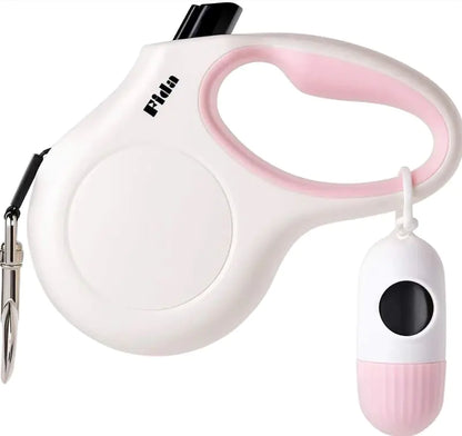 Retractable Dog Leash with Dispenser and Poop Bags